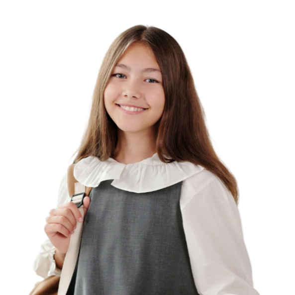 Foto de menina com mochila