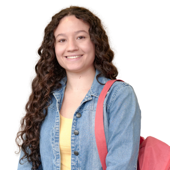 Foto de menina com mochila